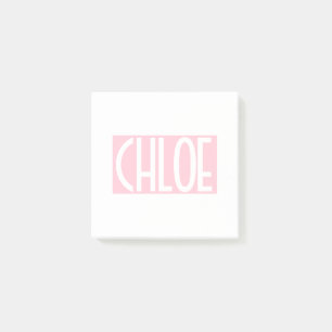 Post-it® Your   Bold White Text on Light Pink