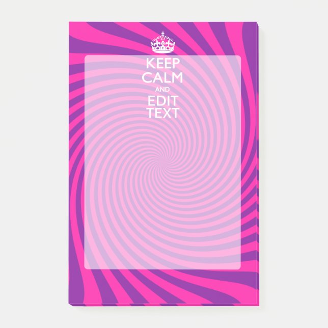 Post-it® Your Keep Calm Saying on Hot Pink (Devant)