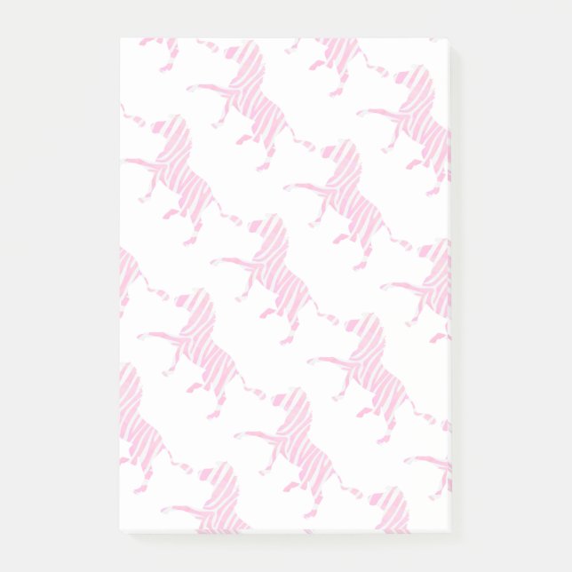 Post-it® Zebra Hot rose et blanc Silhouette (Devant)