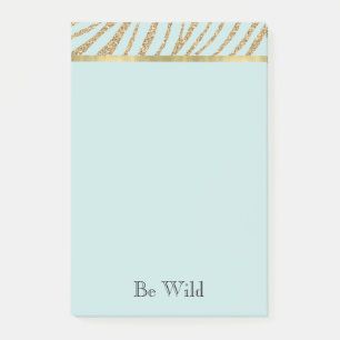 Post-it® Zèbre Paillettes Or Menthe