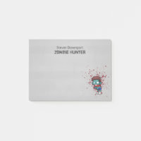 Zombie Hunter with Blood Splatter Creepy