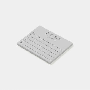 Post-it® Zone de contrôle Gris moderne à faire