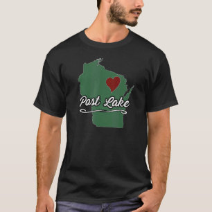 POST LAKE  Wisconsin WI USA  City State Souvenir T-Shirt