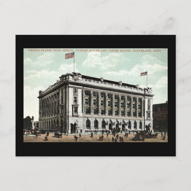 Post Office Cleveland Ohio 1910 Vintage Postcard (Front)