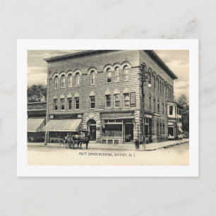 Post Office & Gedney's Store, Summit NJ Vintage Postcard