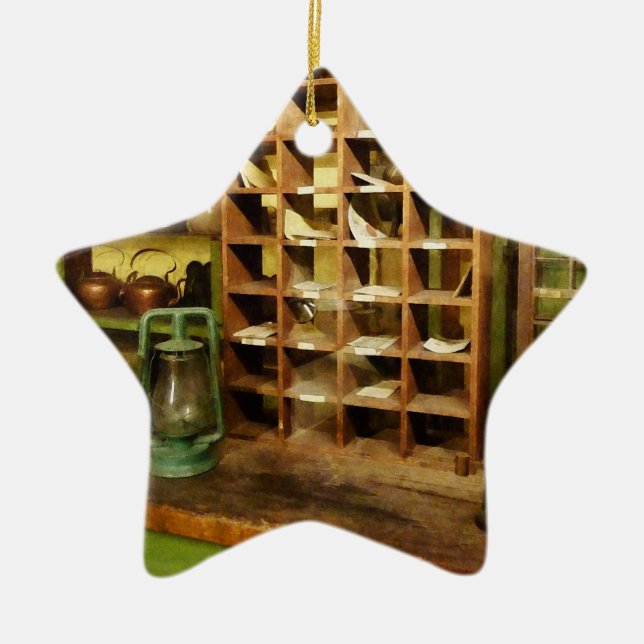 Post Office in General Store Ceramic Ornament (Front)