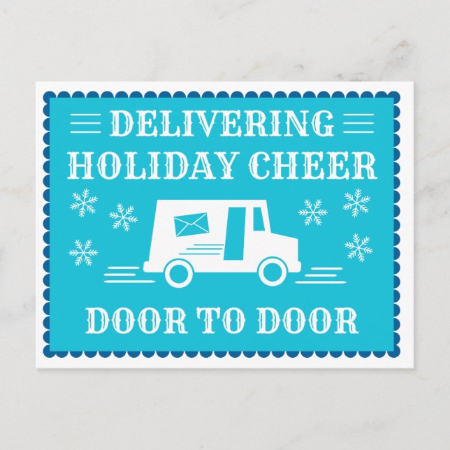 Post Office Postal Worker Holiday Thank You Postcard (Front)