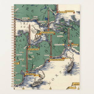 Post Office Wireless Stations Map, Great Britain Planner