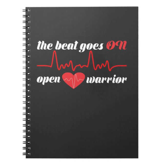 Post Open Heart Surgery Bypass Recovery Get Well Notebook (Front)
