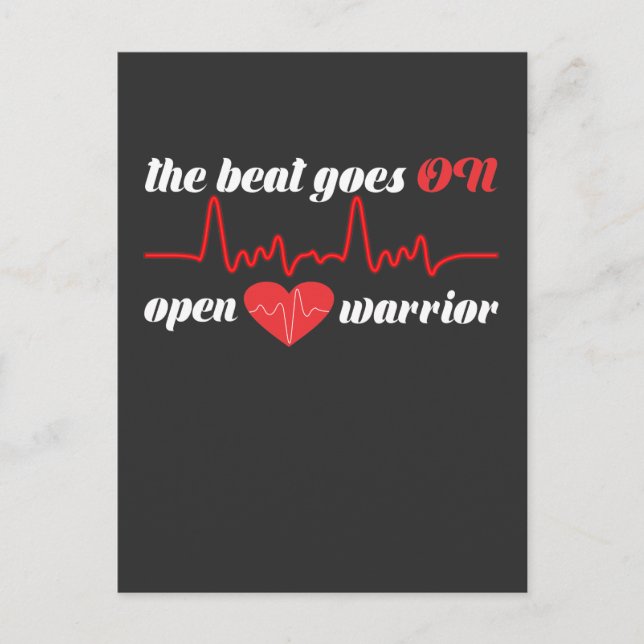 Post Open Heart Surgery Bypass Recovery Get Well Postcard (Front)