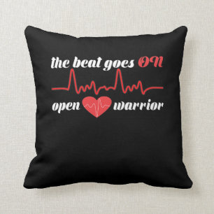 Post Open Heart Surgery Bypass Recovery Get Well Throw Pillow