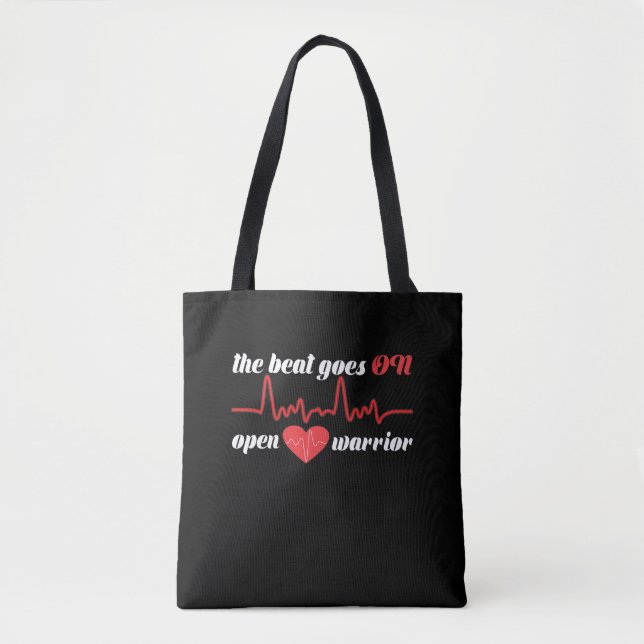 Post Open Heart Surgery Bypass Recovery Get Well Tote Bag (Front)