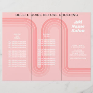 Post Pink Retro Stripes for Female Owned Business Flyer