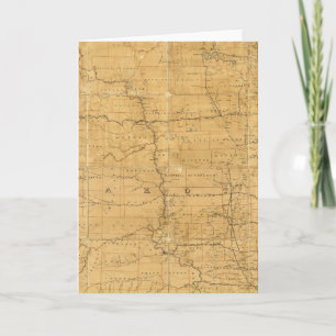 Post route map of the Territory of Dakota Card