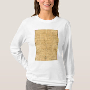 Post route map of the Territory of Dakota T-Shirt