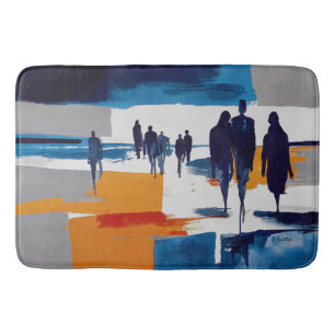 Post-Storm Wanderers – Abstract Figures Bath Mat