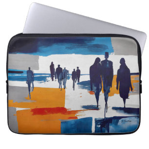 Post-Storm Wanderers – Abstract Figures Laptop Sleeve