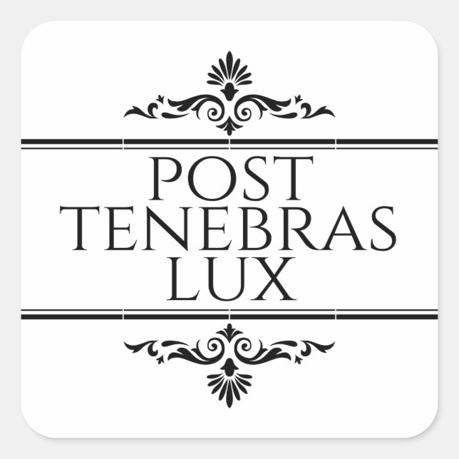 Post Tenebras Lux Square Sticker (Front)