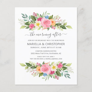 Post Wedding Breakfast Watercolor Rose Garden