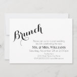 Post-wedding brunch<br><div class="desc">Minimalist wedding reception,  classic elegant black and white card customizable,  type your own event information over sample text. Add photos,  text to the front and back at no additional cost.</div>