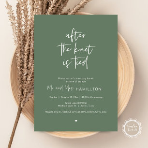 Post wedding Brunch, After the knot is tied Invita Invitation