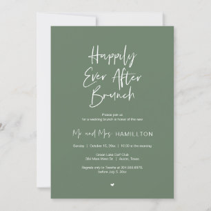 Post wedding Brunch, Happily Ever After Brunch Invitation