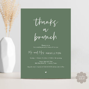 Post wedding Brunch, Thanks a Brunch Invitation