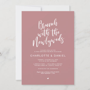 Post wedding, Brunch with the newlyweds Dusty Rose Invitation