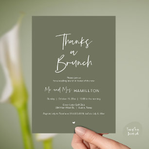 Post wedding Celebration, Thanks a Brunch Invitation