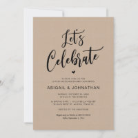 Post wedding, Eat, Lets celebrate, Brunch, Kraft