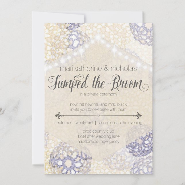 Post Wedding Flowers & Lights Party Invitations (Front)
