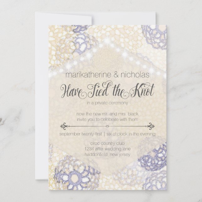 Post Wedding Flowers & Lights Party Invitations (Front)