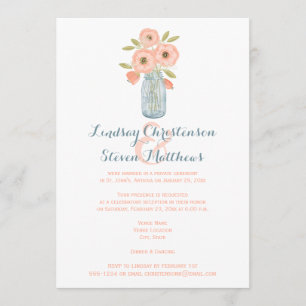 Post Wedding Invite   Mason Jar, Babies Breath 3