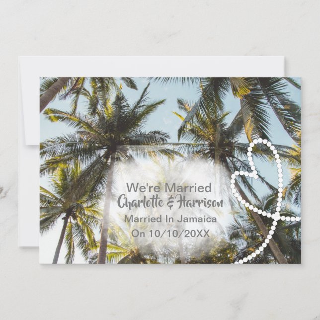 Post Wedding Reception Party Married In Jamaica Invitation (Front)