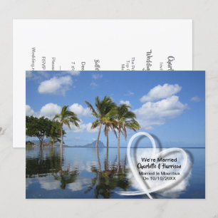 Post Wedding Reception Party Married In Mauritius Invitation