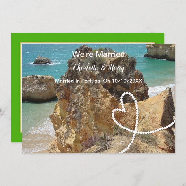 Post Wedding Reception Party Married In Portugal Invitation (Front/Back)