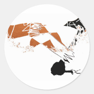 POST WORK CLASSIC ROUND STICKER