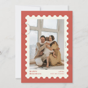Postage Photo Frame Christmas Holiday Card