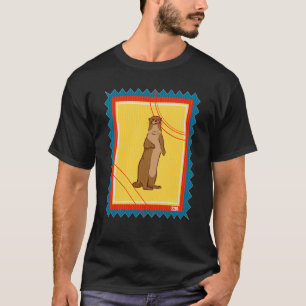 Postage Stamp Wild Animal Otter T-Shirt