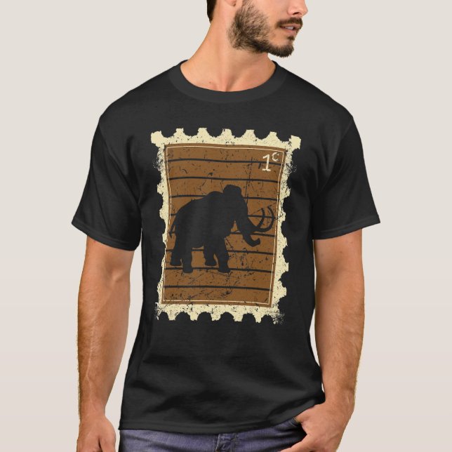 Postage Stamp With A Mammoth T-Shirt (Front)