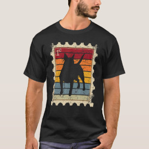 Postage Stamp With A Sunset Bull Terrier T-Shirt