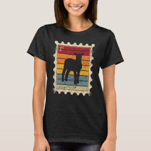Postage Stamp With A Sunset Sheep Lamb T-Shirt