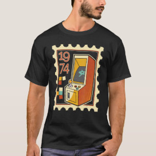 Postage Stamp With Computer Game Slot Machine 1974 T-Shirt
