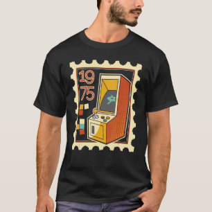 Postage Stamp With Computer Game Slot Machine 1975 T-Shirt