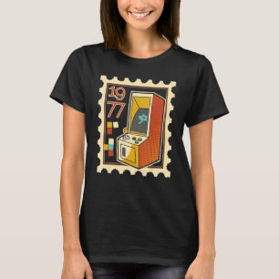 Postage Stamp With Computer Game Slot Machine 1977 T-Shirt