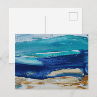 Postal Blue Monticelli Art Postcard