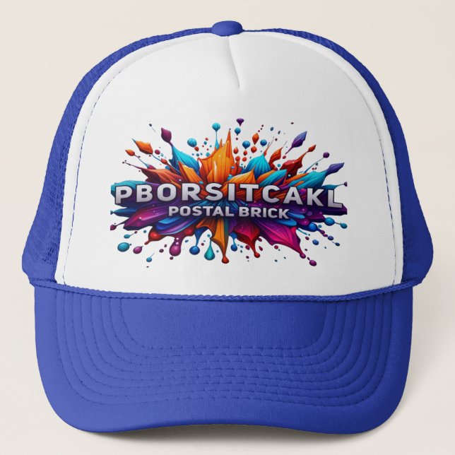 Postal Brick  trucker hat (Front)