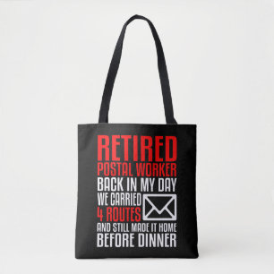 Postal Carrier Worker Retirement Gift Funny Mail Tote Bag