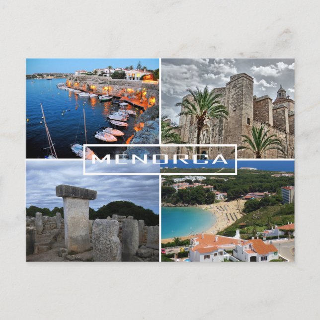 postal de la isla de Menorca - Minorca Postcard (Front)