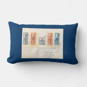 Postal History Of Israel Lumbar Pillow